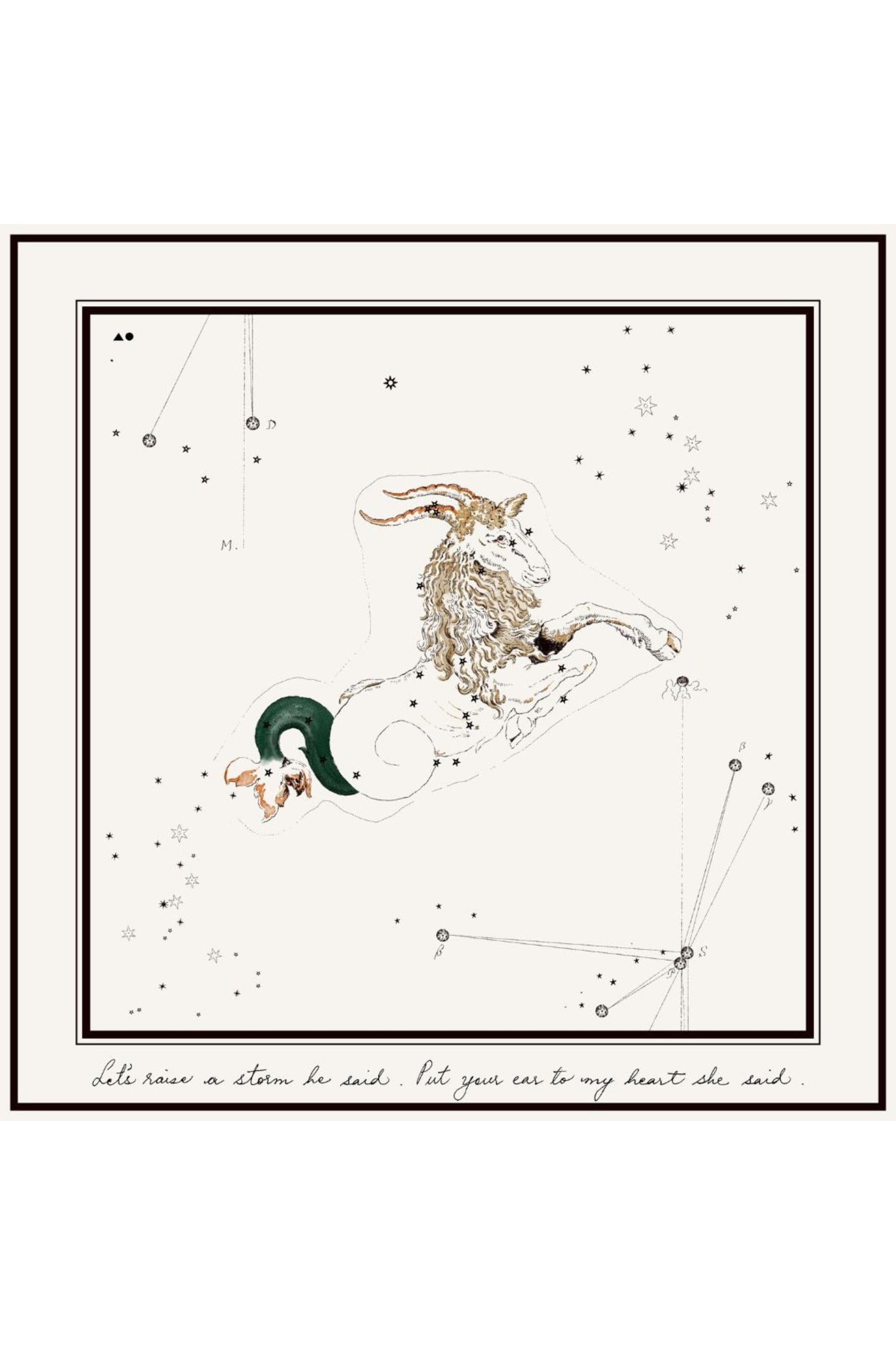 Capricorn Printed Satin Scarf