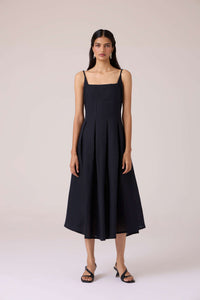 Eos Black Midi Dress