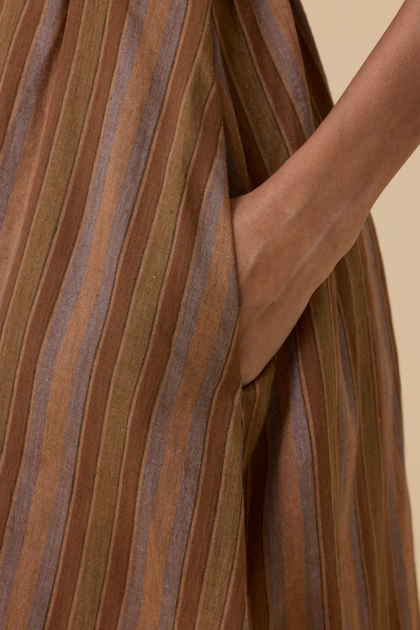 Qirat Striped Handwoven Dress