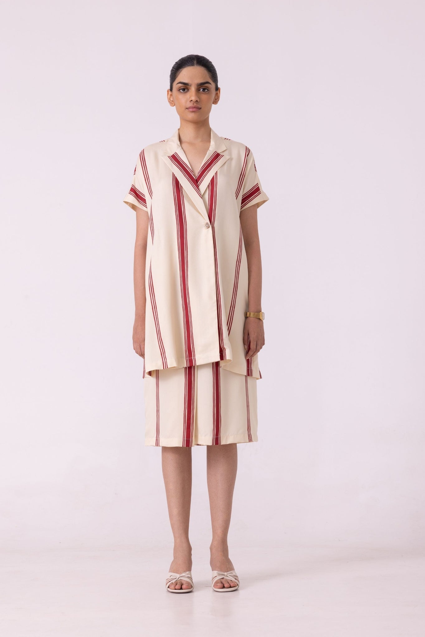 Prynne Red Striped Skirt