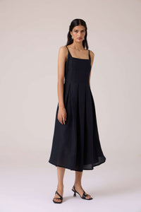 Eos Black Midi Dress
