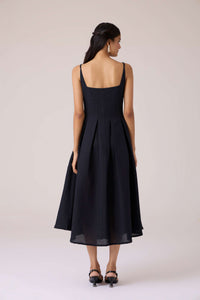 Eos Black Midi Dress