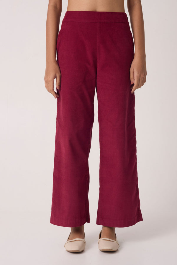 Yacine Cherry Corduroy Co-ord