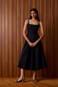 Eos Black Midi Dress