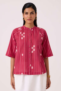 Dorian Rhubarb Ikat Top
