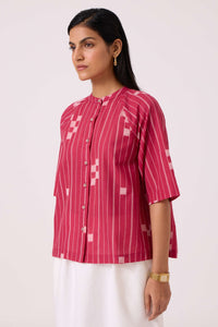 Dorian Rhubarb Ikat Top