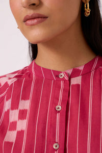 Dorian Rhubarb Ikat Top