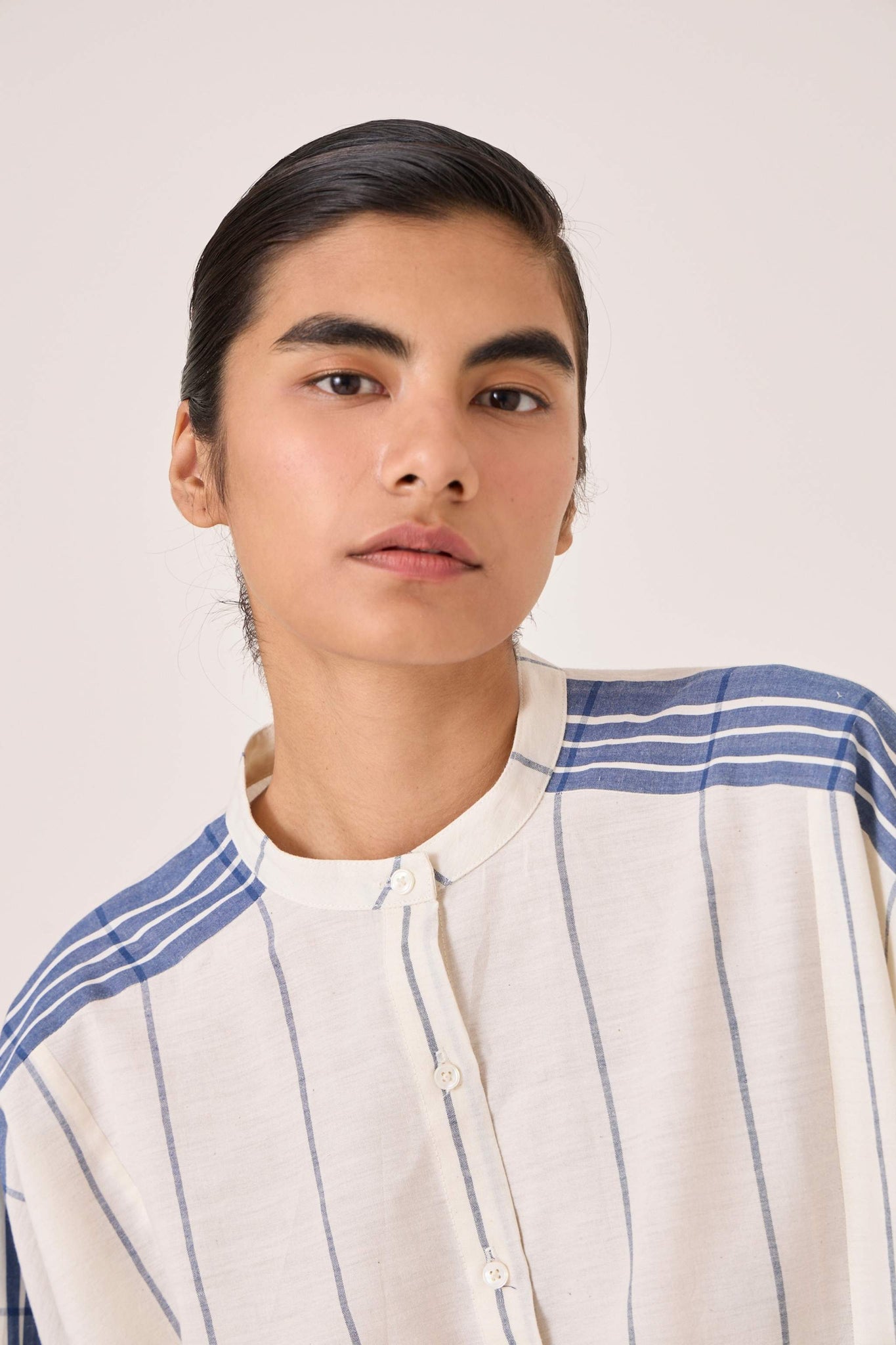 Amer Off White Handwoven Boxy Shirt