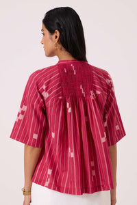 Dorian Rhubarb Ikat Top