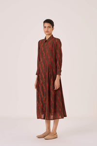 Jini Block Print Shirt Dress