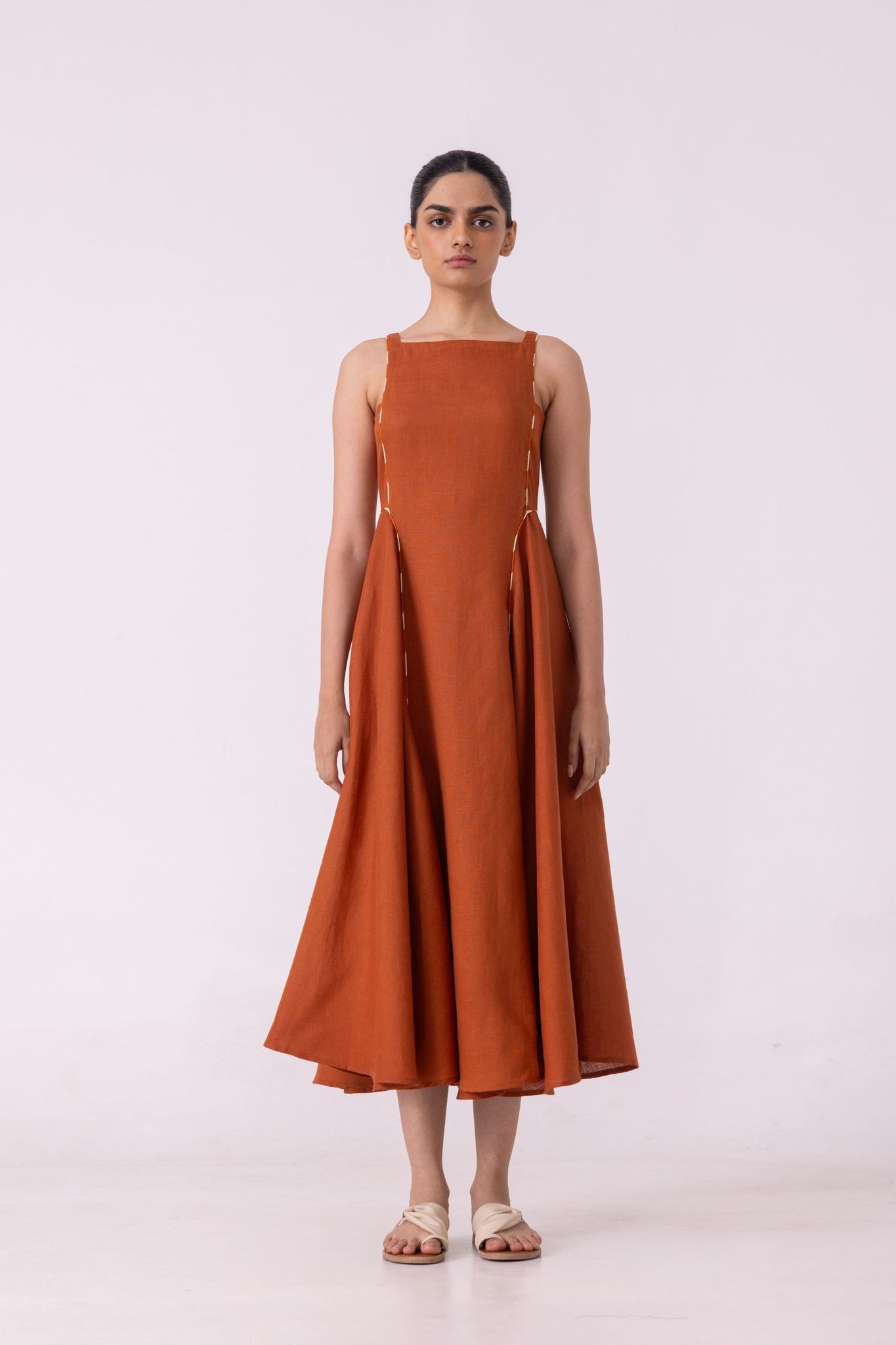 Weasley Rust Linen Dress
