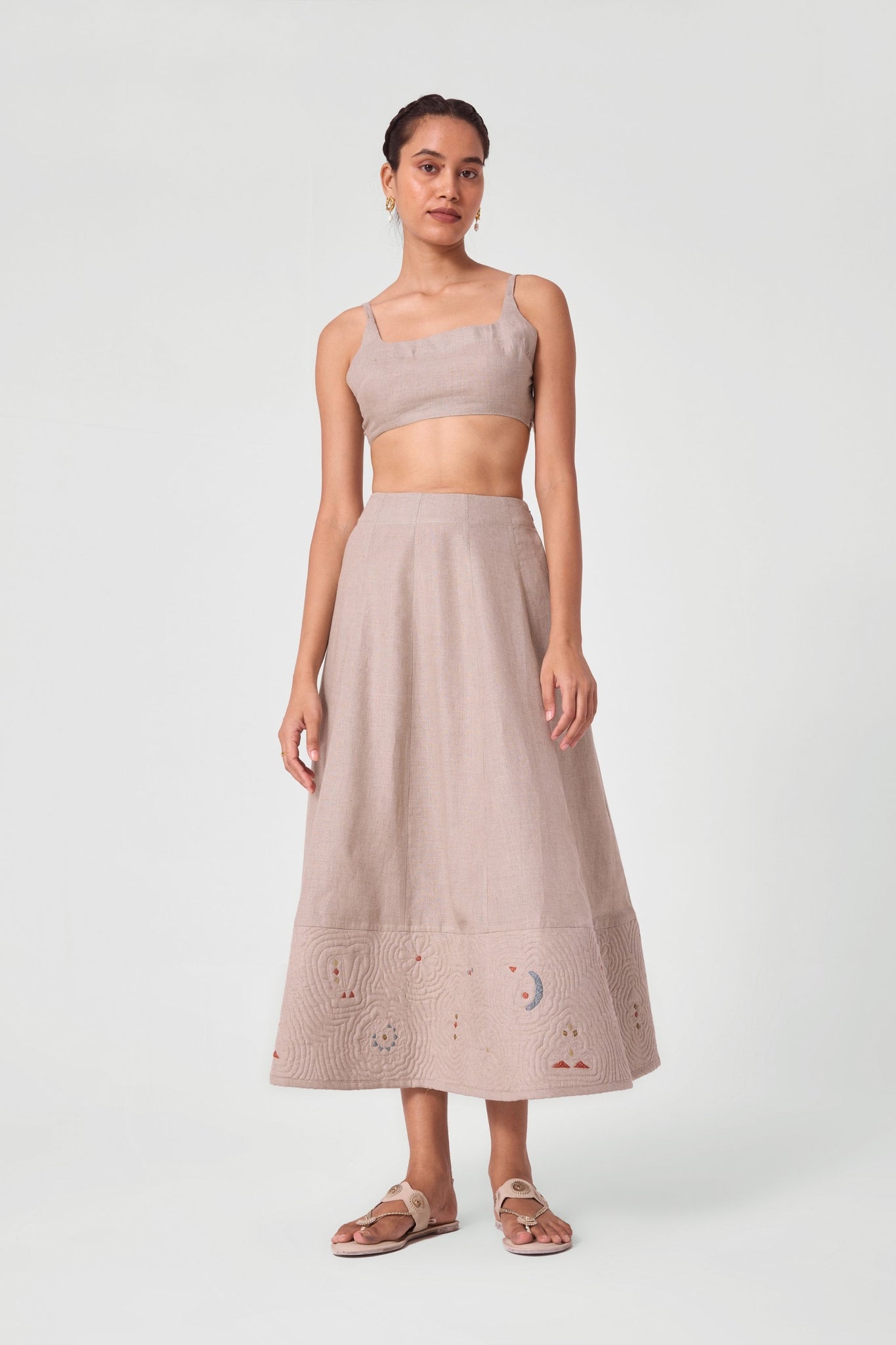 Marner Hand Quilted Embroidered Skirt