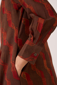 Jini Block Print Shirt Dress