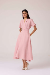 Miyake Rose Linen Dress