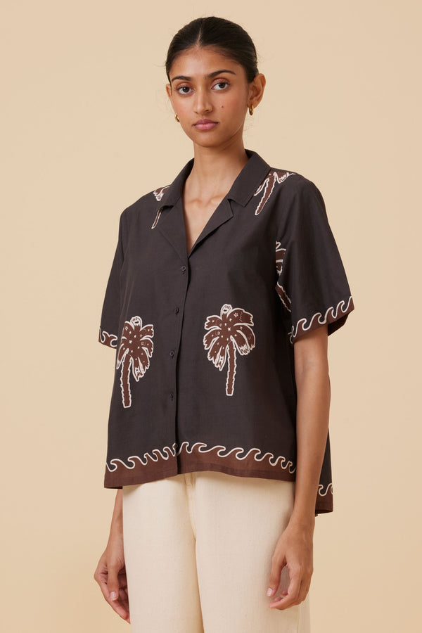 Farin Palm Print Shirt