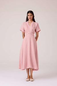 Miyake Rose Linen Dress