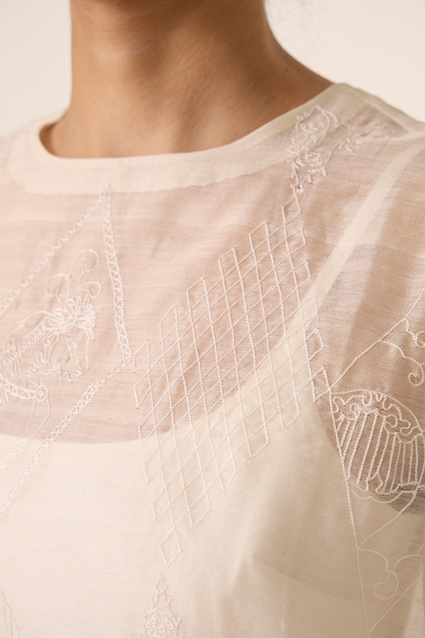 Sahir Handwoven Embroidered Top