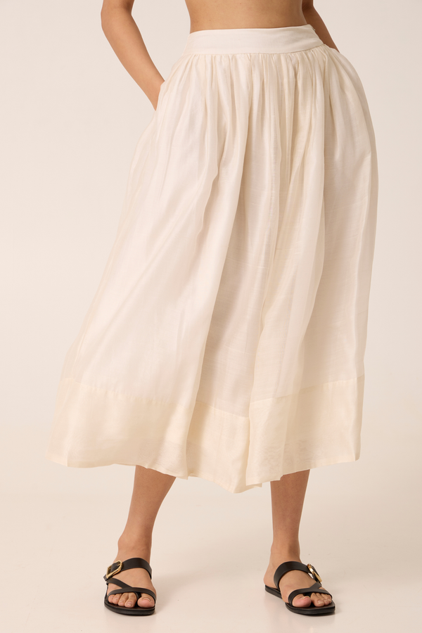 Sahir Handwoven Gathered Skirt