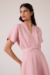 Miyake Rose Linen Dress