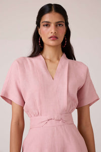Miyake Rose Linen Dress