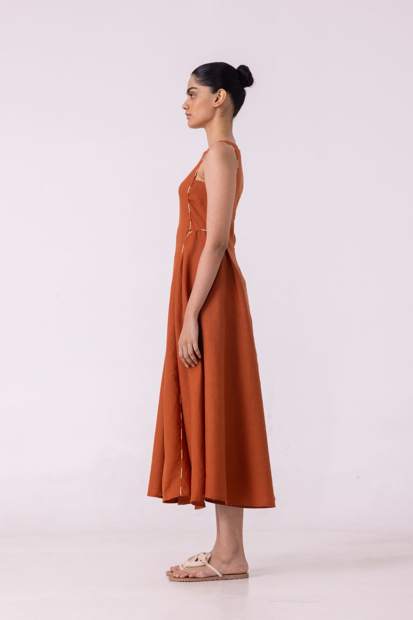 Weasley Rust Linen Dress The Summer House Weasley Rust Linen Dress The Summer House