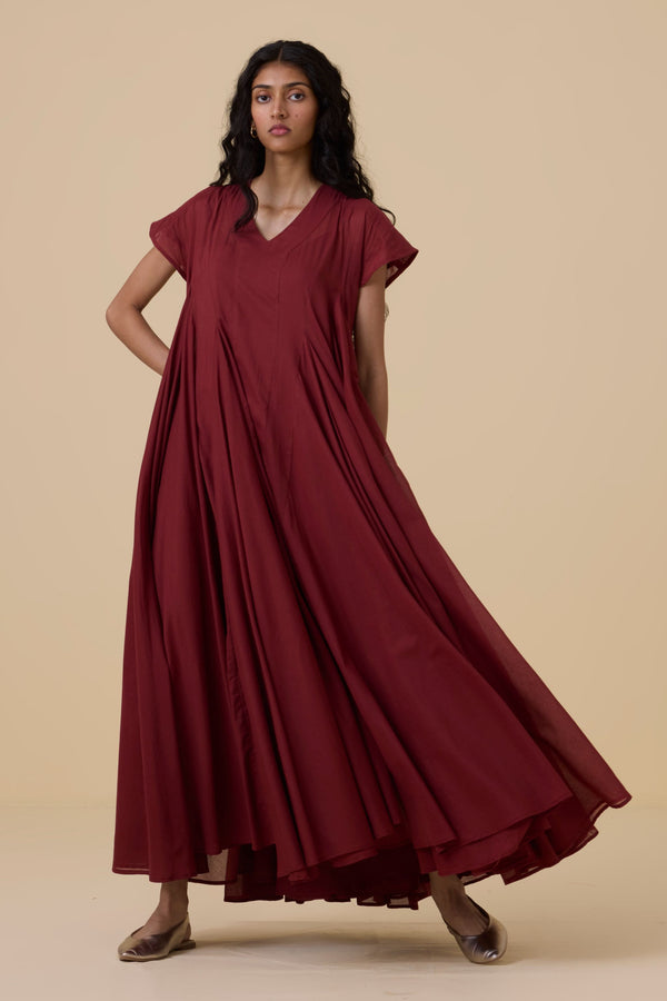 Hadil Berry Cotton Maxi Dress