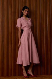 Miyake Rose Linen Dress