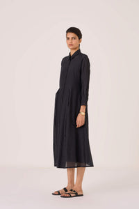Jini Black Shirt Dress