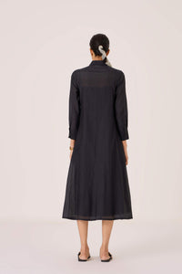 Jini Black Shirt Dress