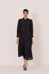 Jini Black Shirt Dress
