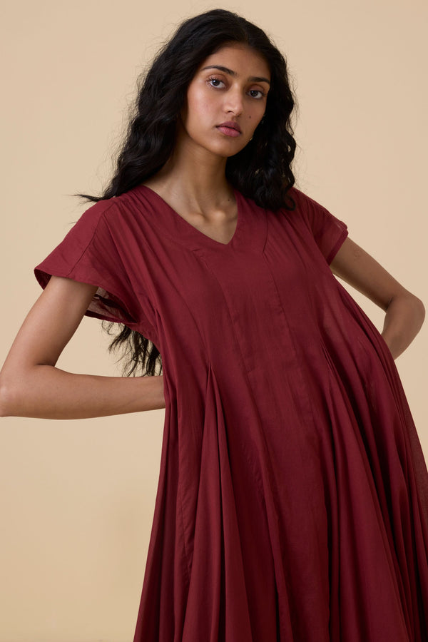 Hadil Berry Cotton Maxi Dress