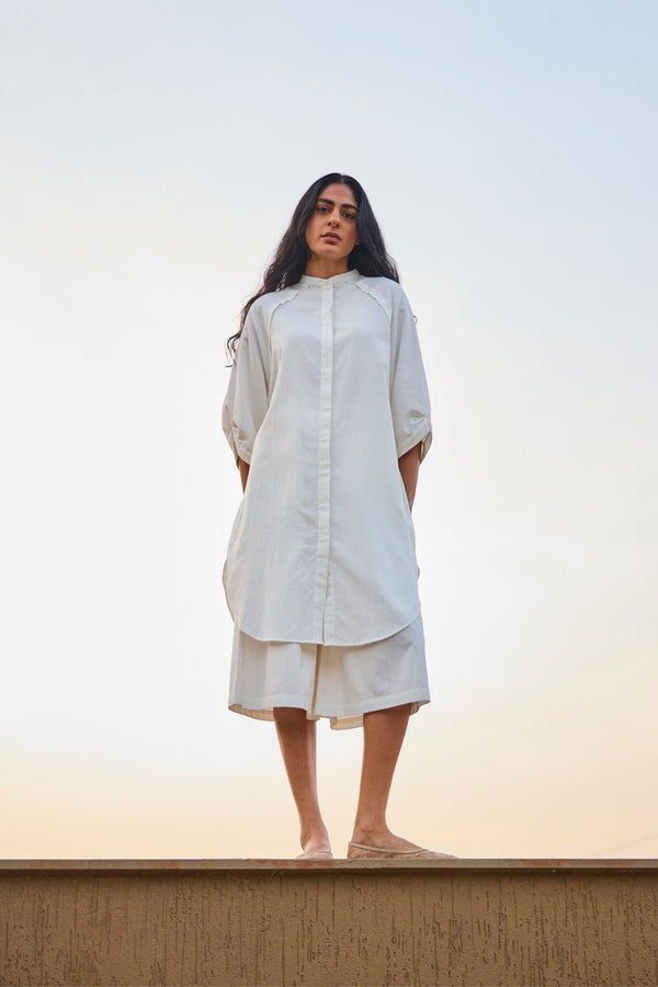 Braboune Handwoven White Co-Ord Set