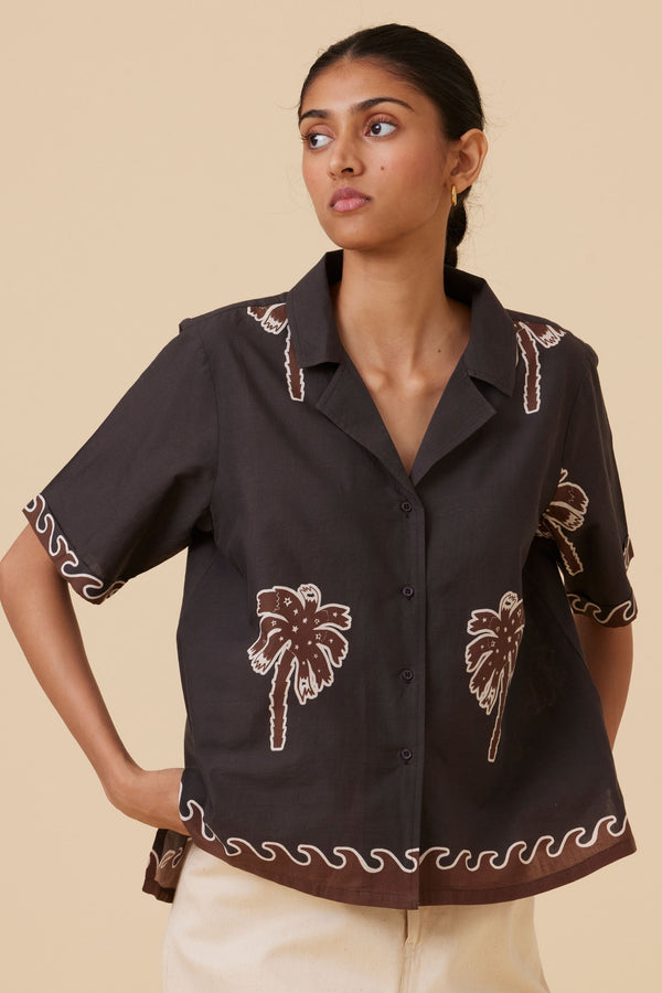 Farin Palm Print Shirt