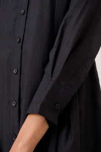 Jini Black Shirt Dress