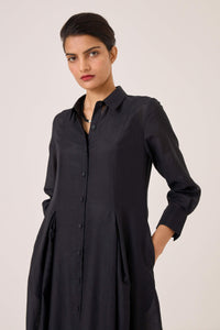 Jini Black Shirt Dress