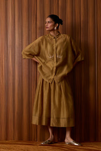 Tereza Yellow Handwoven Wrap Skirt