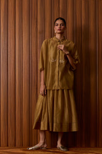 Tereza Yellow Handwoven Wrap Skirt