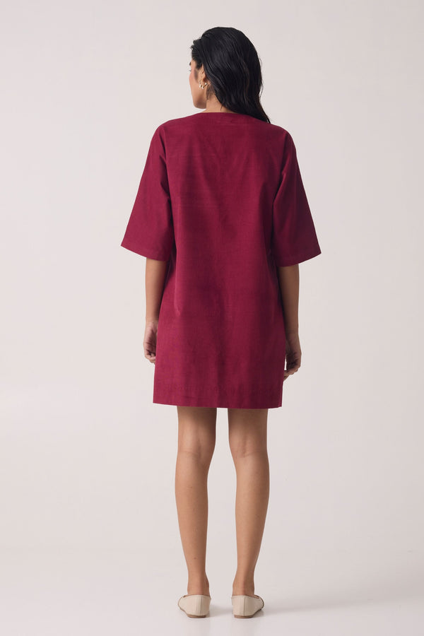 Stad Cherry Corduroy Dress