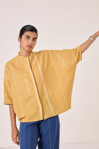 Kavinda Yellow Handwoven Shirt