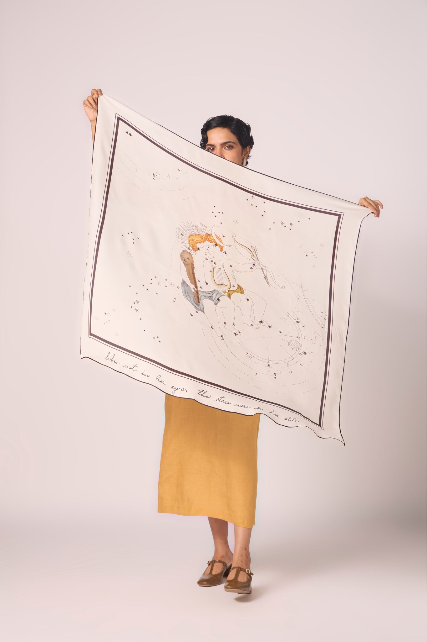 Gemini Printed Satin Scarf