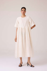 Callisto White Handwoven Dress