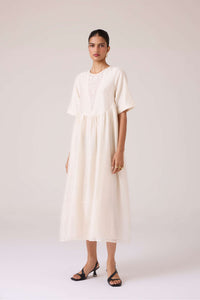 Callisto White Handwoven Dress