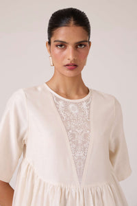 Callisto White Handwoven Dress