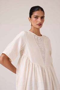 Callisto White Handwoven Dress