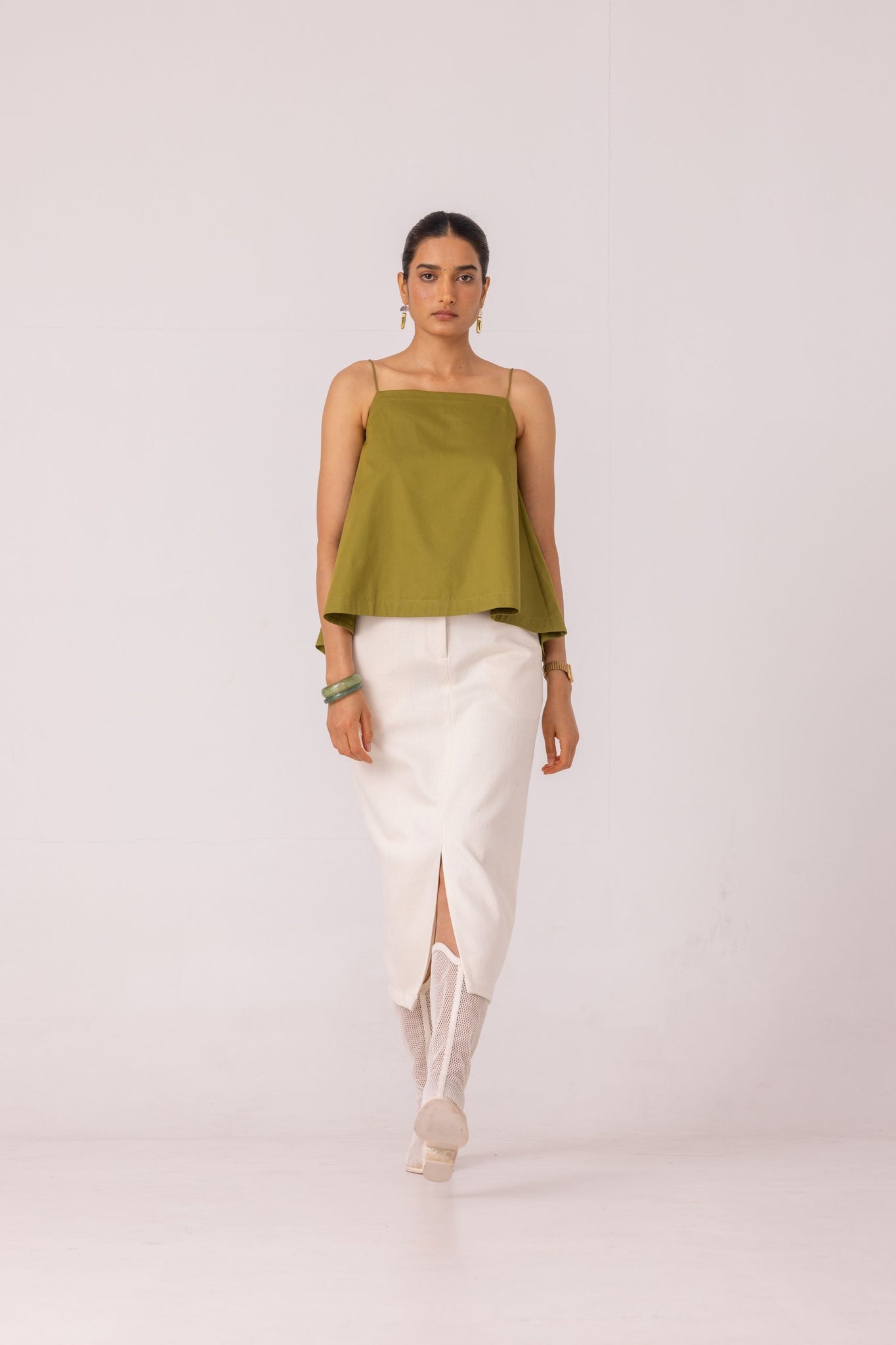 Wendy Green Flared Top