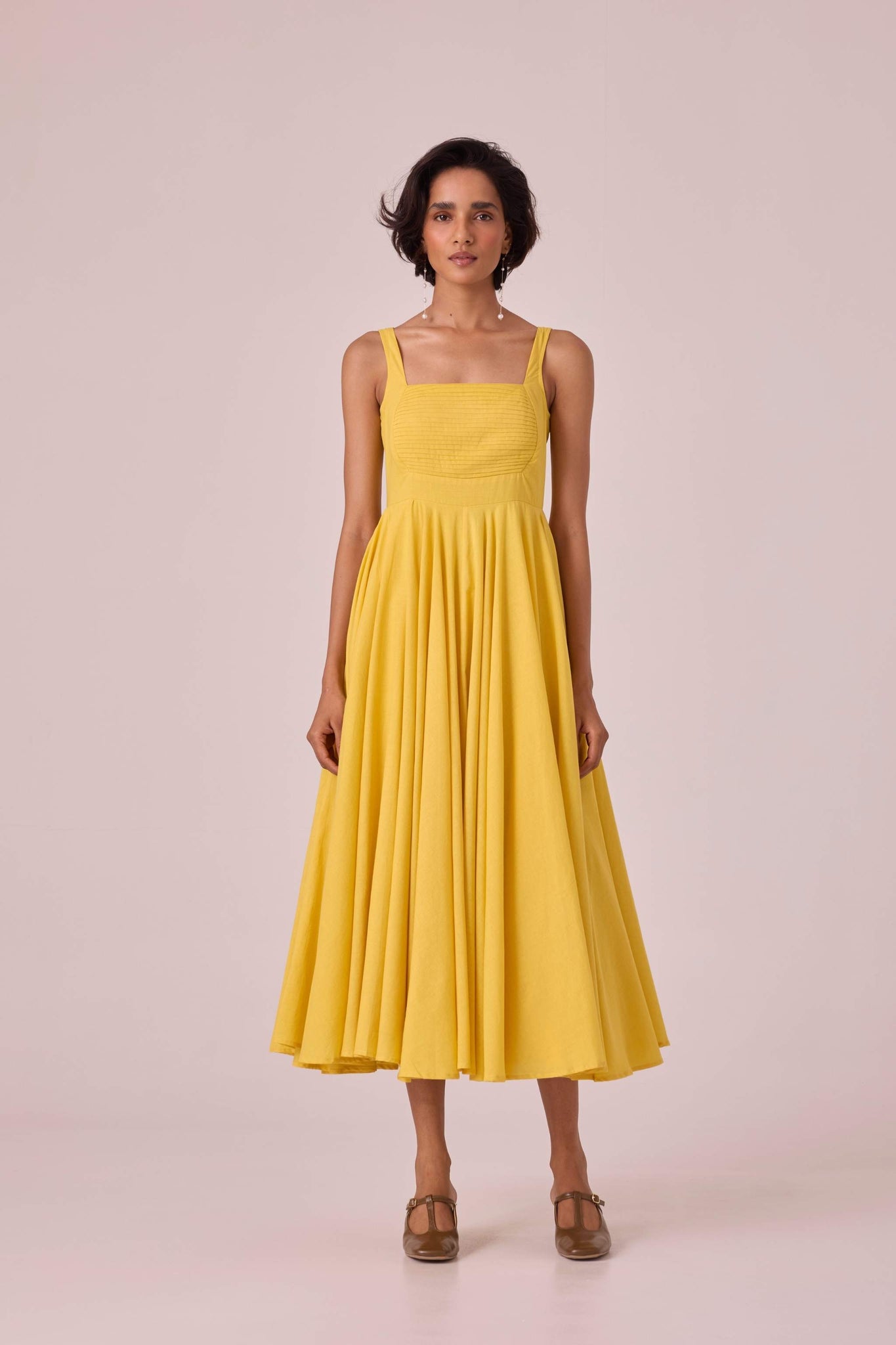 Manoor Yellow Organic Cotton Dress