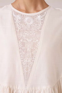 Callisto White Handwoven Dress