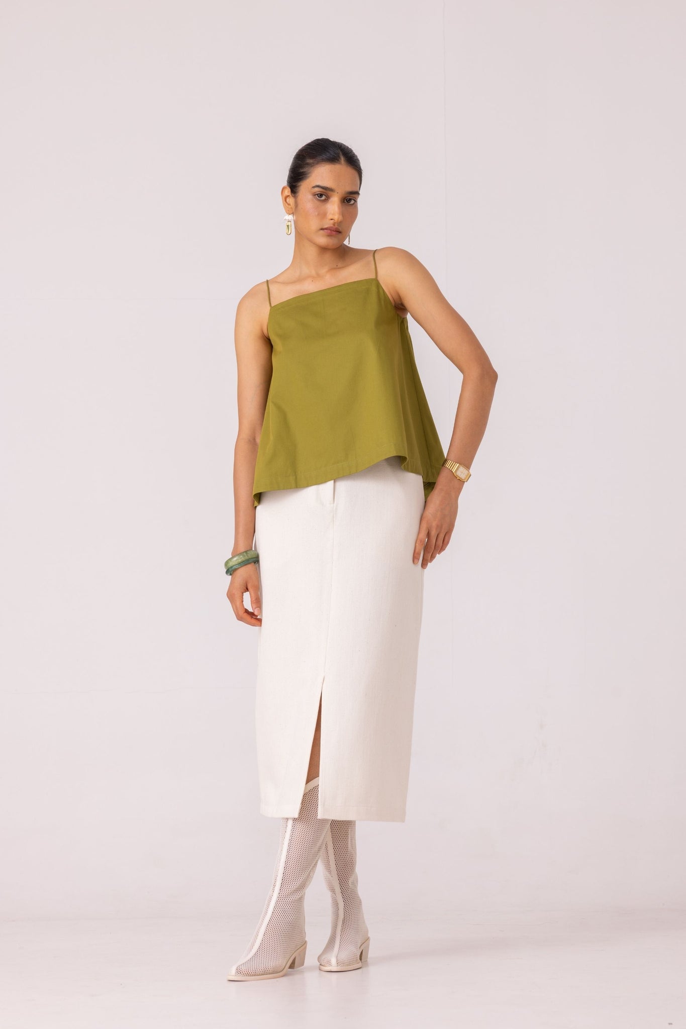 Wendy Green Flared Top