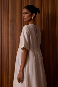 Callisto White Handwoven Dress