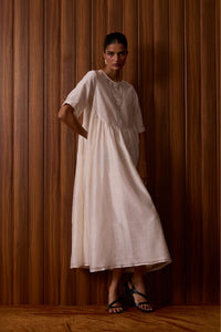 Callisto White Handwoven Dress